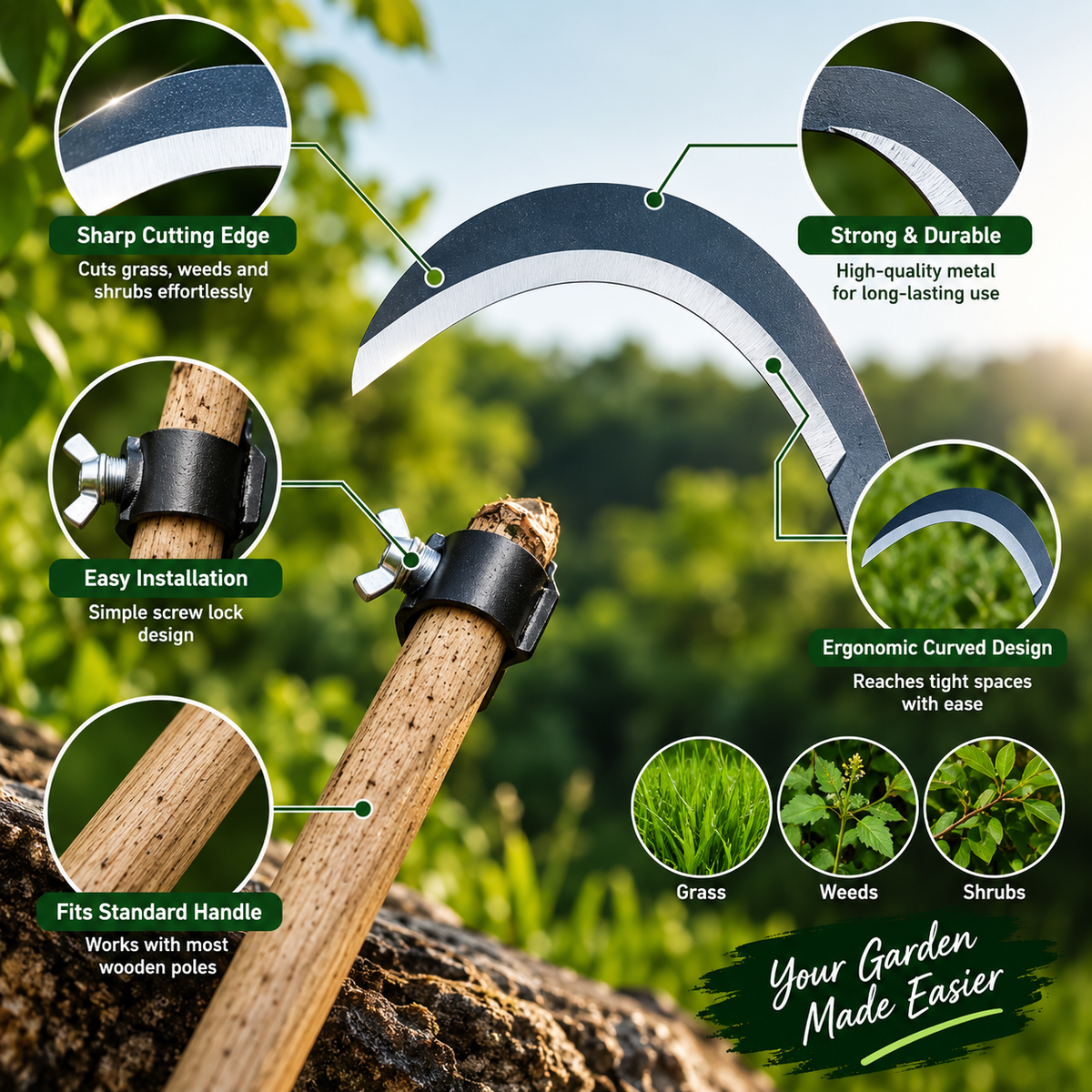 Portable Grass Sickle Cutter Head